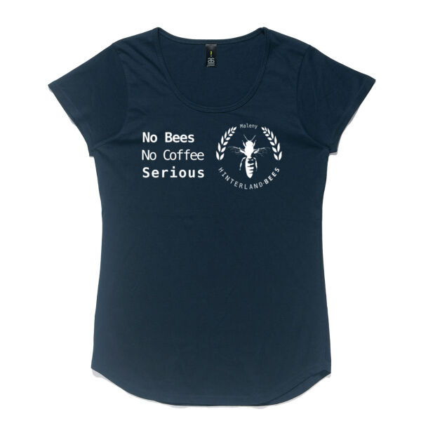 No Bees No Coffee Dark Mode Women's Capped Sleeve Thumbnail