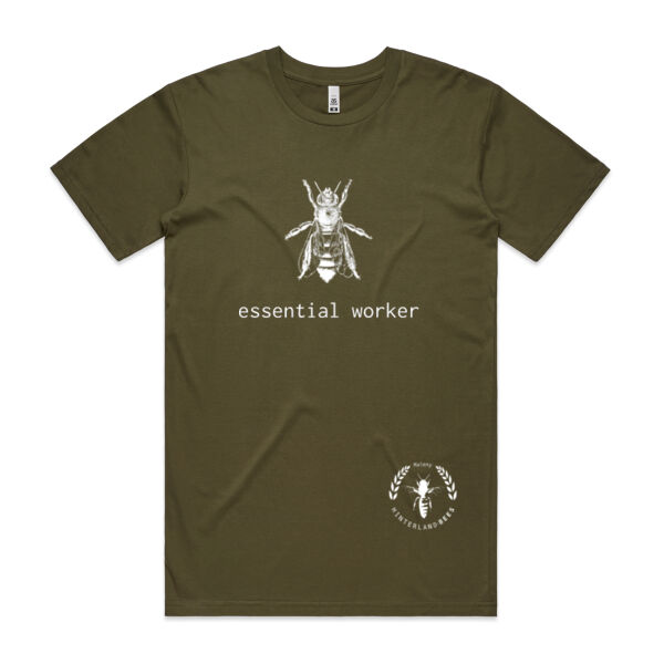 essential worker Men's T-shirt - dark mode Thumbnail